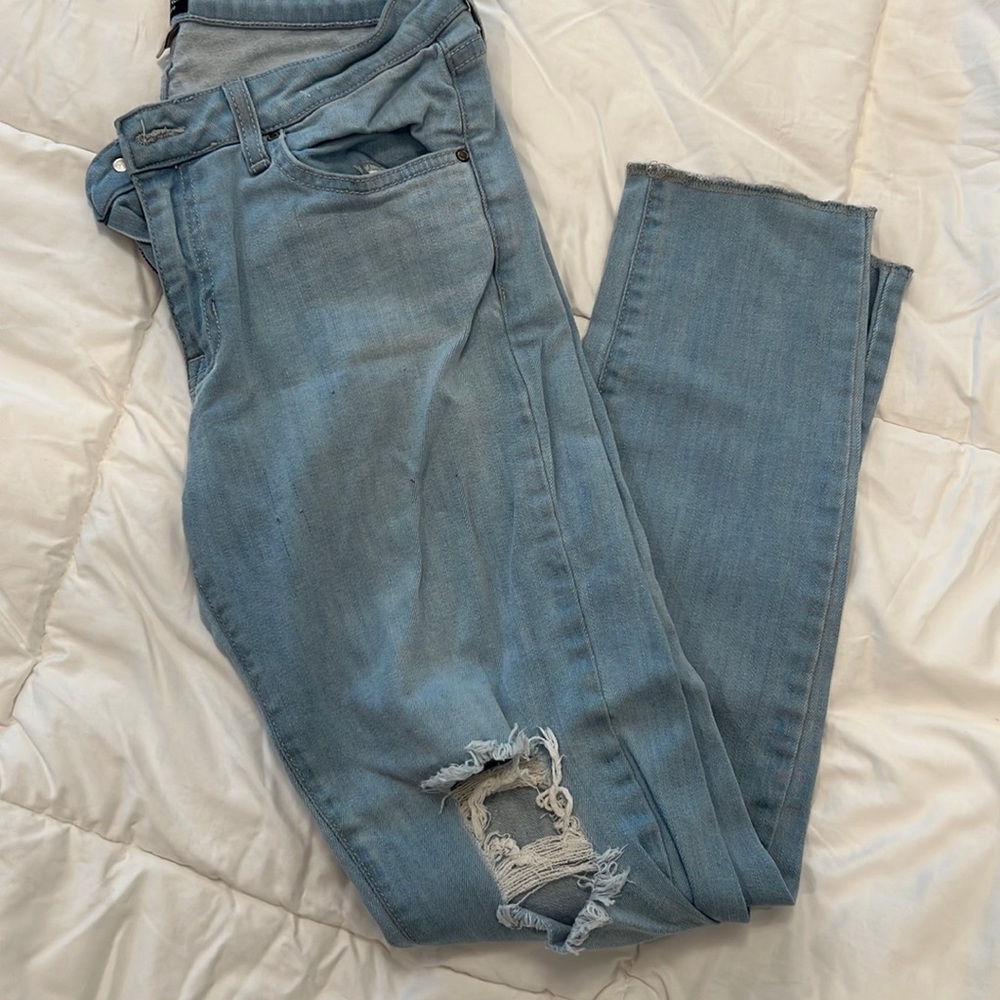 Blue wash knee hole jeans from Just Black - size 30